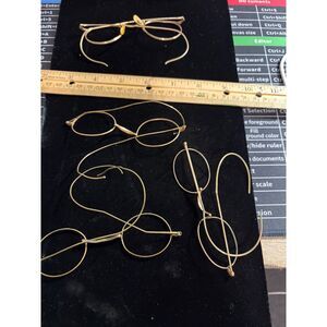 4 pairs unknown makers 1/10 12K GF full rim glasses
